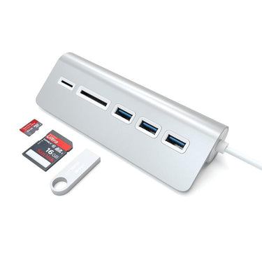 satechi 3-port usb 3. hub w/ card reader
